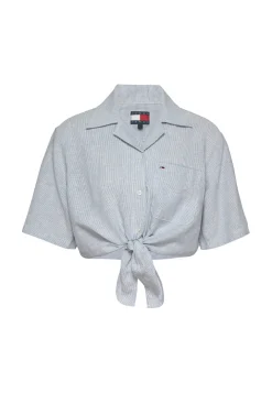 Damen Hemdbluse aus Baumwolle und Leinen