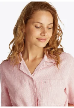 Damen Hemdbluse aus Baumwolle und Leinen