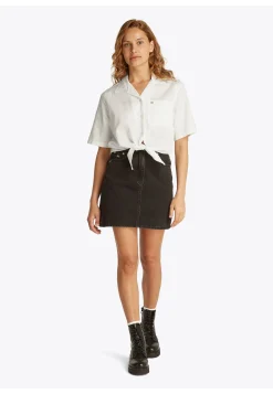 Damen Hemdbluse aus Baumwolle und Leinen