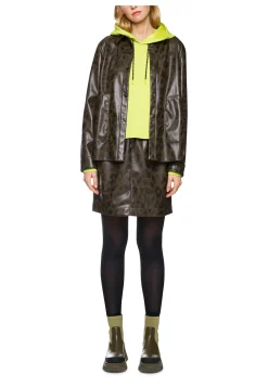 Damen Hemdbluse aus Kunstleder