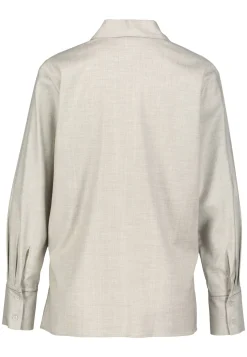 Damen Hemdbluse aus Viskose-Wollmix-Twill