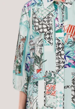 Damen Hemdblusenkleid aus Seide