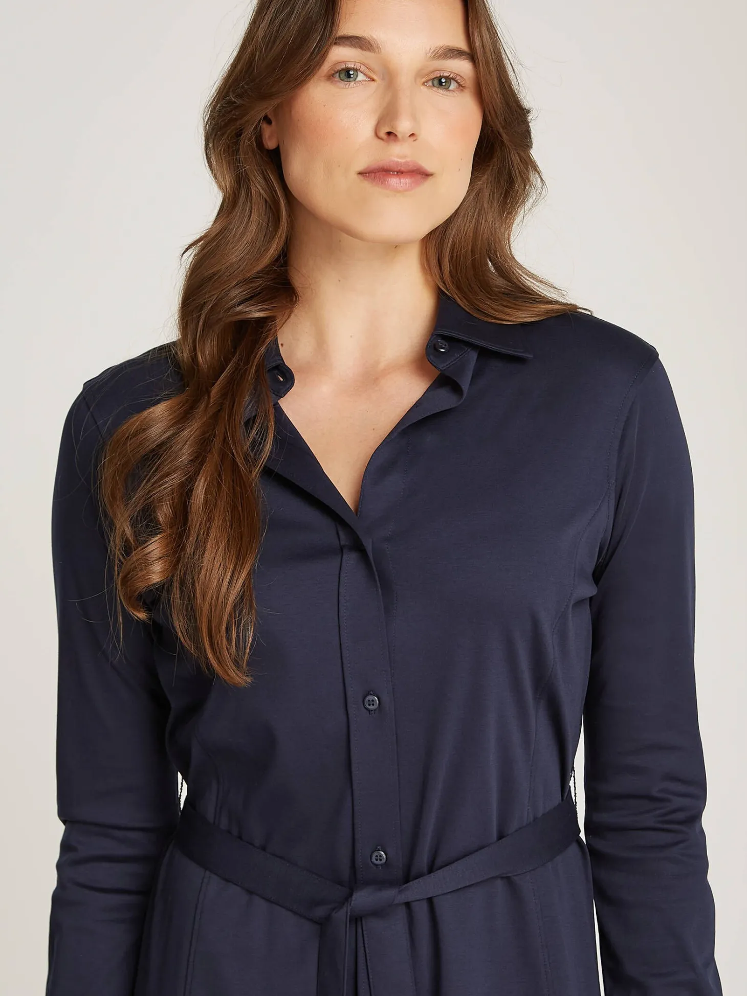 Damen Hemdblusenkleid aus Bio-Baumwolle MERCERIZED COTTON SHIRT DRESS