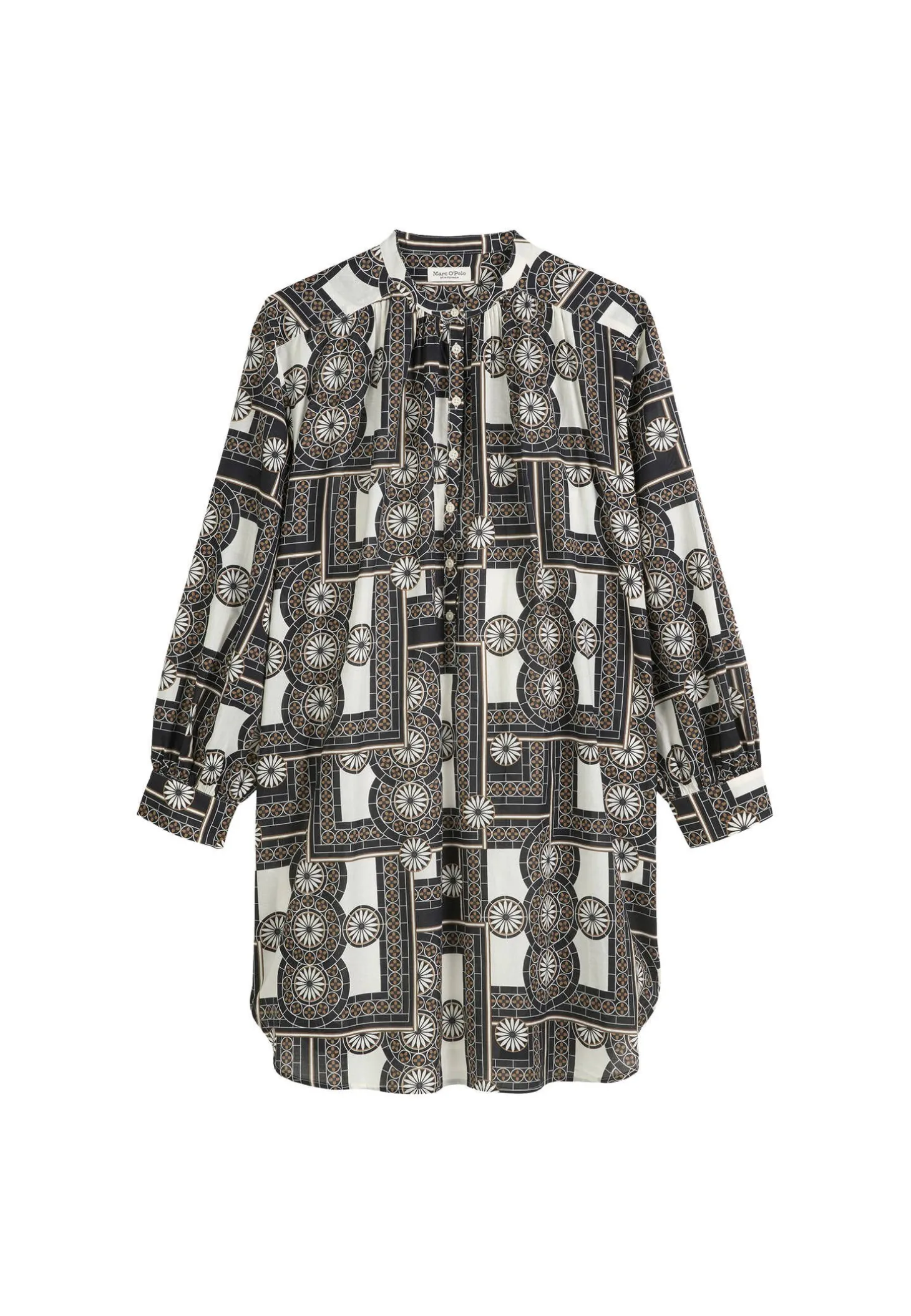 Damen Hemdblusenkleid aus leichtem Bio-Baumwoll-Voile