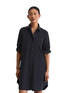 Damen Hemdblusenkleid aus Baumwolle und Lyocell
