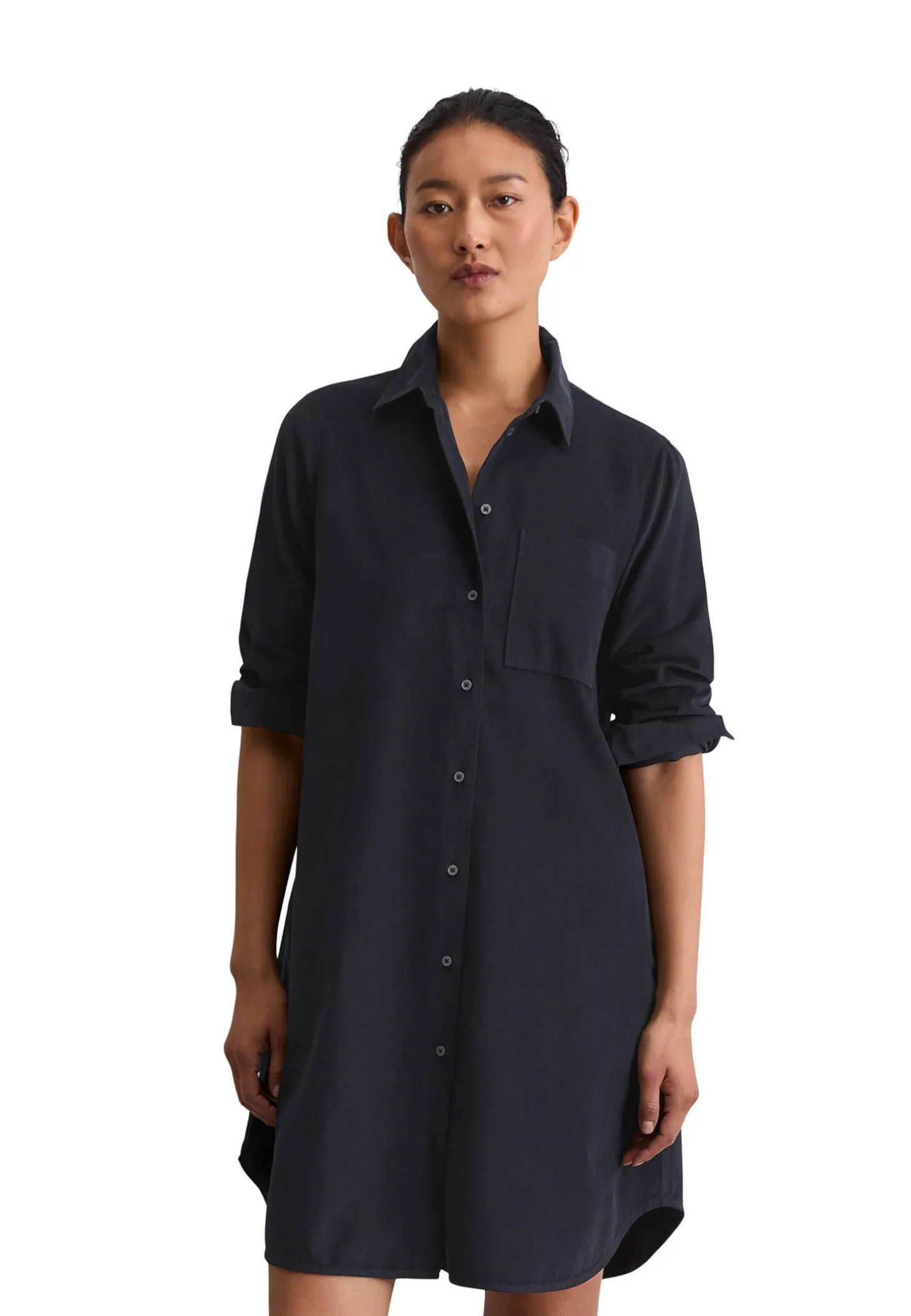 Damen Hemdblusenkleid aus Baumwolle und Lyocell