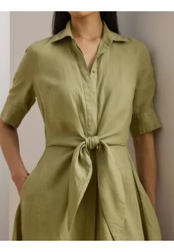 Damen Hemdblusenkleid aus Leinen