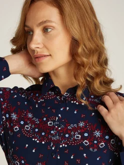 Damen Hemdblusenkleid TJW FLORAL BELTED MIDI DRESS