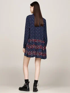 Damen Hemdblusenkleid TJY FLORAL MIX MINI SHIRT DRESS