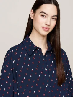 Damen Hemdblusenkleid TJY FLORAL MIX MINI SHIRT DRESS