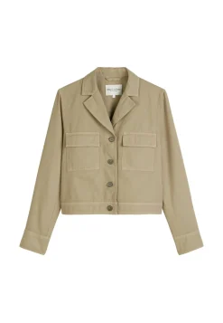 Damen Hemdjacke aus Bio-Baumwolle und Leinen