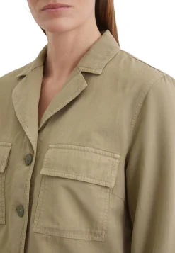 Damen Hemdjacke aus Bio-Baumwolle und Leinen
