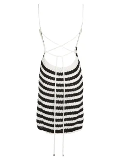 Damen Häkelstrick-Bodyconkleid