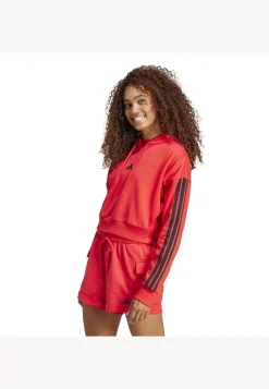 Damen Hoodie ESSENTIAL 3 STRIPES Cropped Fit