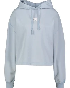 Damen Hoodie WASHED WOVEN LABEL HOODIE