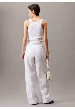 Damen Hose aus Baumwolle und Leinen SOFT LINEN PANT Relaxed Straight Fit