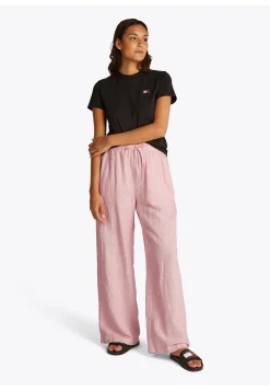 Damen Hose aus Baumwolle-Leinenmix