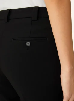 Damen Hose Crêpe-Hose in Schwarz