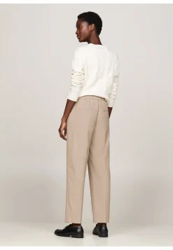 Damen Hose FLANNEL SLIM STRAIGHT PANT Slim Fit