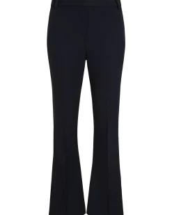 Damen Hose mit Bügelfalten Flared Fit