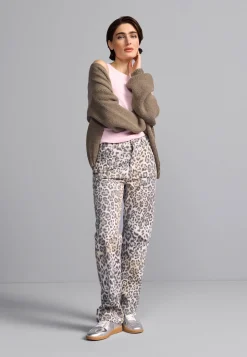 Damen Hose mit Leo-Print