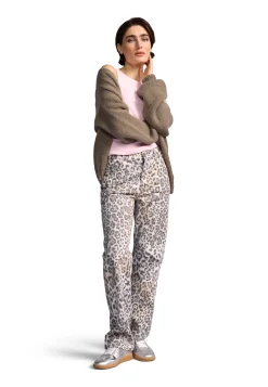 Damen Hose mit Leo-Print