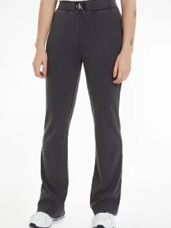 Damen Hose WASHED RIB WOVEN LABEL PANT