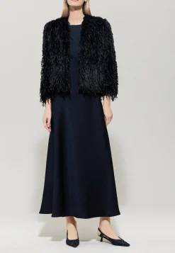 Damen Jacke in Feder-Optik