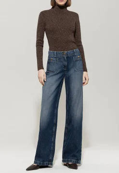 Damen Jeans WIDELEG-TENCEL-DENIM