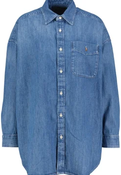 Damen Jeansbluse aus Baumwolle