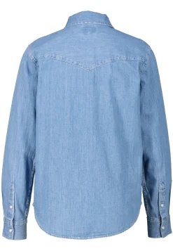 Damen Jeansbluse mit Leinen ICONIC WESTERN PLAY BREAK