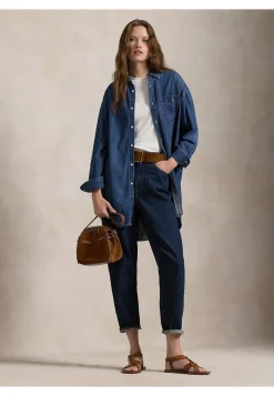 Damen Jeansbluse Oversized Fit