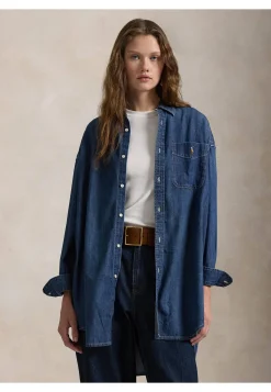 Damen Jeansbluse Oversized Fit