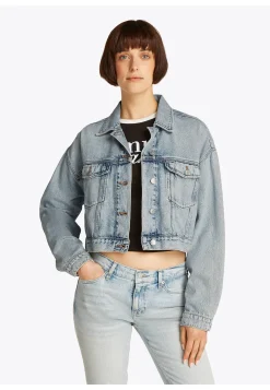 Damen Jeansjacke OVERSIZED CROPPED FIT TRUCKER JACKET