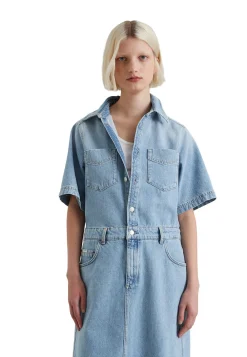 Damen Jeanskleid aus Baumwolle