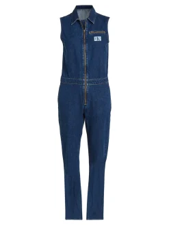 Damen Jeansoverall ZIP THROUGH JUMPSUIT