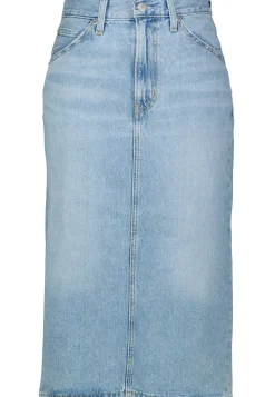 Damen Jeansrock HR BLACK SLIT SKIRT RIVETING CL