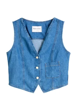 Damen Jeansweste aus Bio-Baumwolle, Lyocell und Leinen