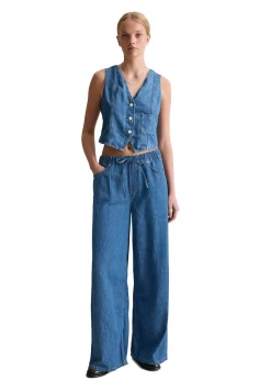 Damen Jeansweste aus Bio-Baumwolle, Lyocell und Leinen