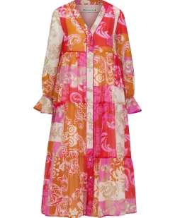 Damen Kleid aus Baumwolle-Seidenmix