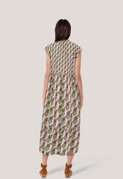 Damen Kleid im Allover-Ananas-Print