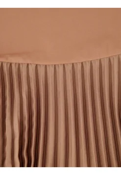 Damen Kleid mit Plisseefalten aus Satin SAMUELE