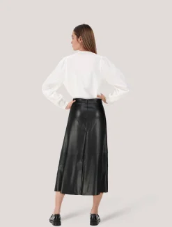 Damen Kunstlederrock