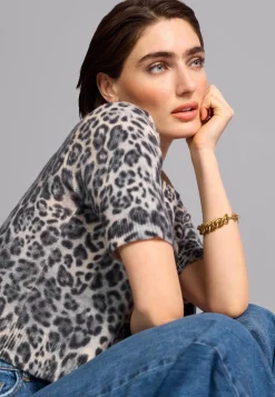 Damen Kurzarmpullover aus Wolle und Kaschmir