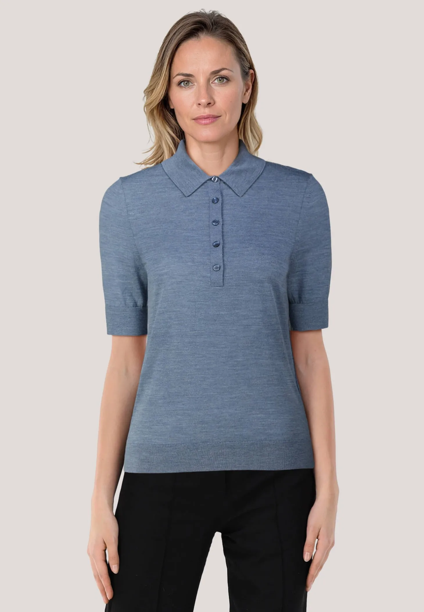 Damen Kurzarm-Pullover aus Wolle