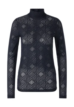 Damen Langarmshirt aus Logospitze