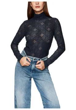 Damen Langarmshirt aus Logospitze