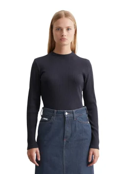 Damen Langarmshirt aus Ripp-Jersey