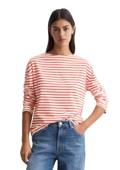 Damen Langarmshirt mit Streifenmuster