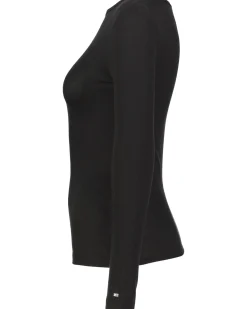 Damen Langarmshirt SLIM TENCEL OPEN-NK LS